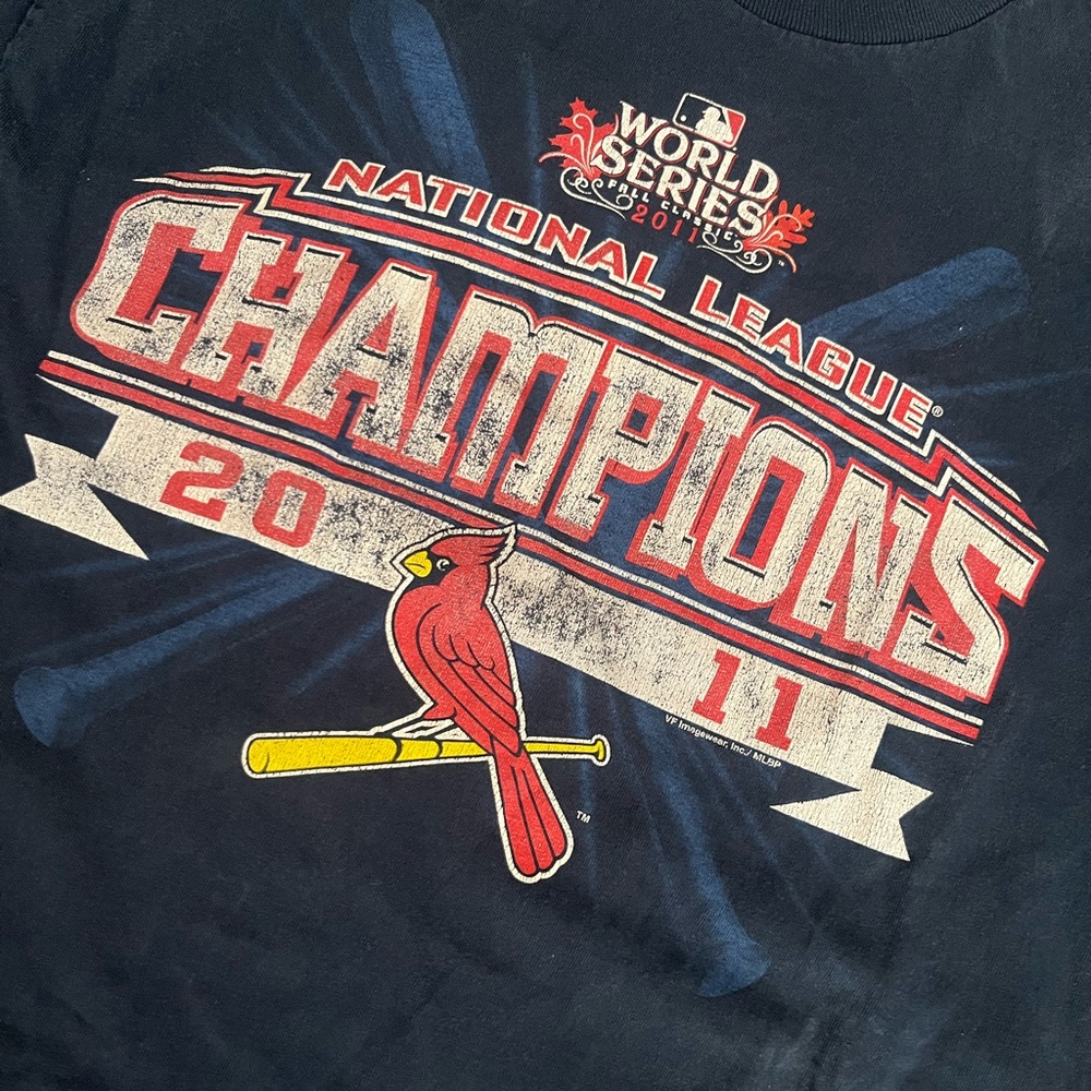 St. Louis Cardinals 2011 National League Champions‎ T-Shirt men’s size Small - Picture 2 of 2